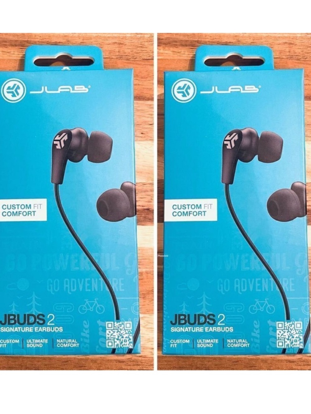 NWT Pack of 2 JLab Audio JBuds2 Signature Black Earbuds in Box